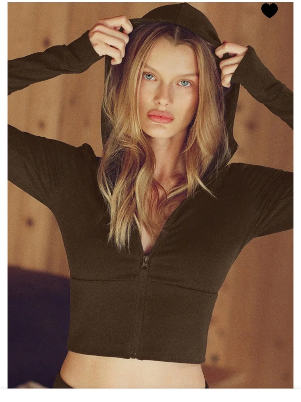 ALO Yoga Sway Full Zip Hoodie in Espresso XS